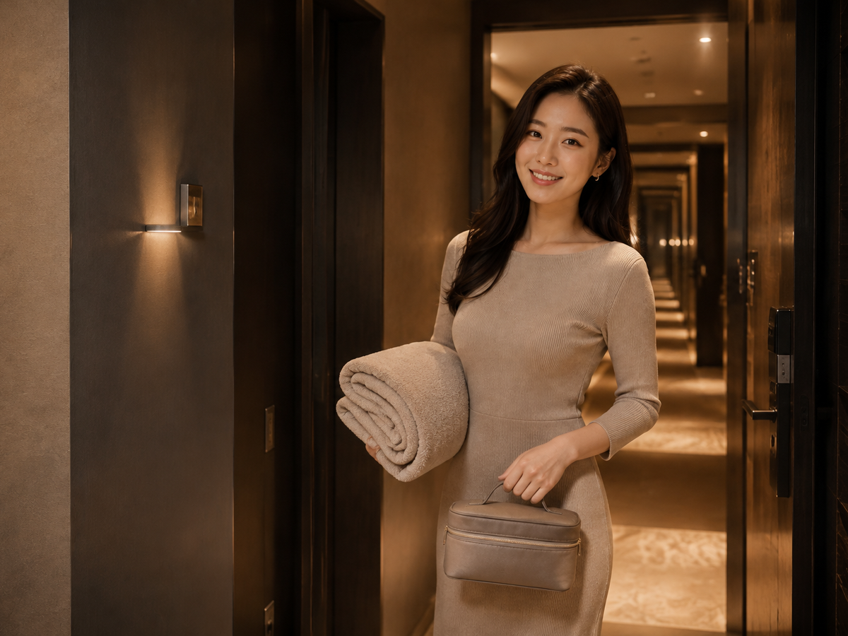 인천 부평 방문 홈케어 일정을 준비하는 젊은 성인 한국 여성 관리사